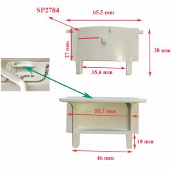 Alternative view of Dometic, paire de cliquet de couleur gris claire pour lanterneau Midi Heki par Dometic
