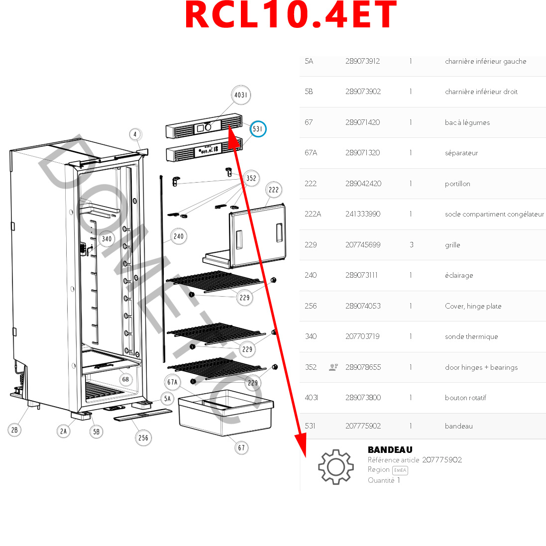 Panneau de commande CRL10.4ET HD03 94V-0 E382880, FR-4 1.6T 1OZ par Dometic – Image 2
