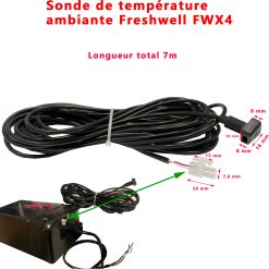 Dometic Freshwell FWX4 Sonde de température ambiante avec son cable, à remplacer si vous avez le code erreur E1