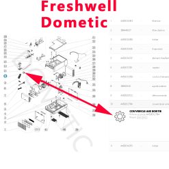 Alternative view of Bouchon sortie d'aire pour les modèles de climatisation coffre: FWX4350EHPC, FWX4, FW3000, Freshwell 3000 par Dometic