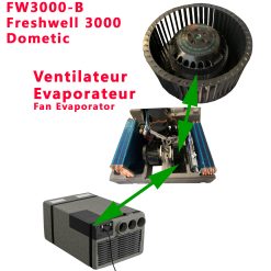 Dometic, ventilateur de l’evaporateur pour Freshwell 3000, FW3000-B
