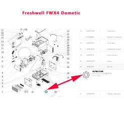 Alternative view of Grilles de dessous des Freshwell FWX4 par Dometic
