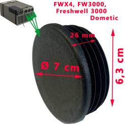 Bouchon sortie d'aire pour les modèles de climatisation coffre: FWX4350EHPC, FWX4, FW3000, Freshwell 3000 par Dometic