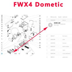 Alternative view of Grille coté 35x16 cm des Freshwell FWX4 par Dometic