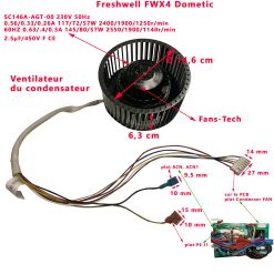 Ventilateur du condensateur pour Freshwell FWX4 par Dometic