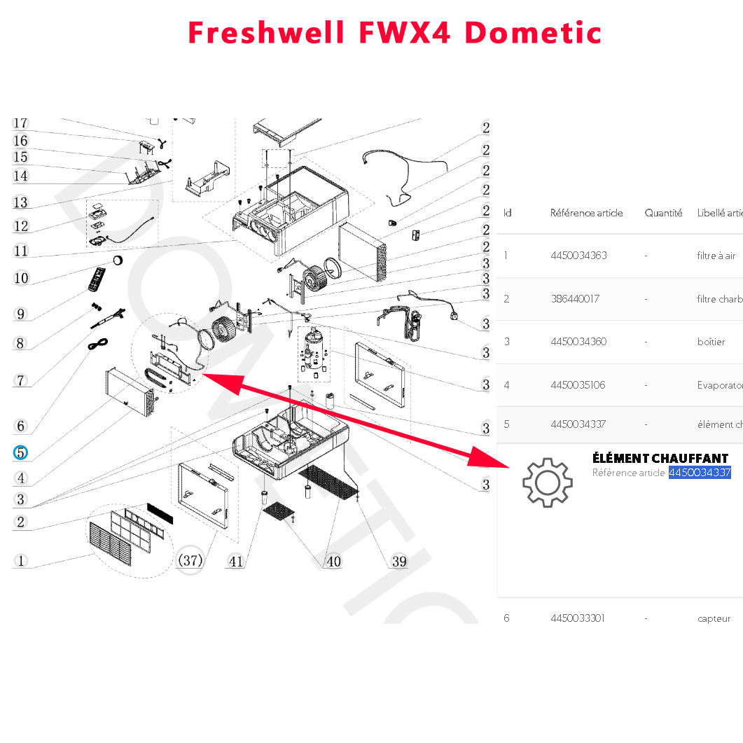 Freshwell FWX4 résistance chauffante par Dometic – Image 3