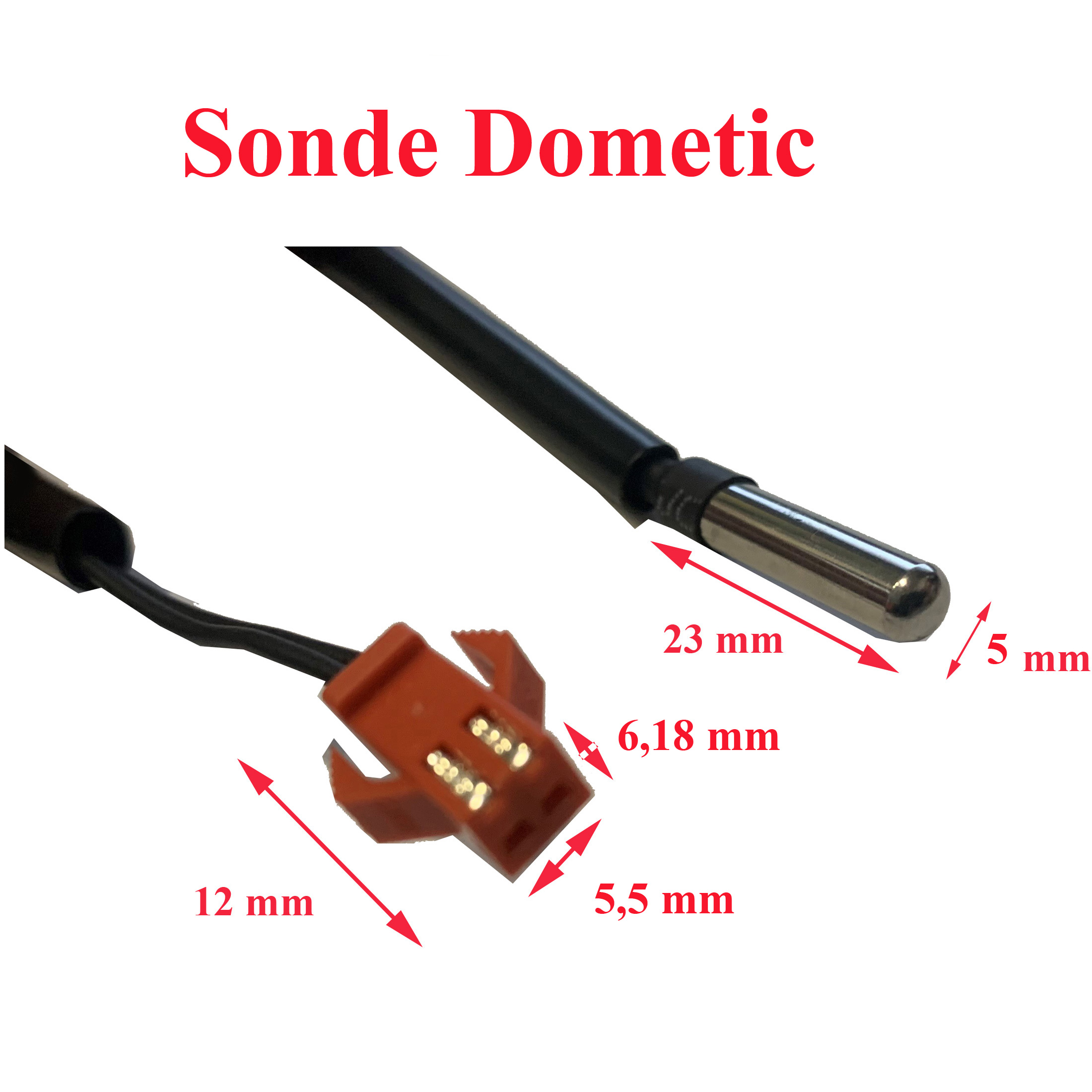 Sonde de temperature CFF45, CFF70, CFF70DZ, CFX3100, CFX335, CFX345, CFX355, CFX375, CFX395, CFX535, CFX545, CFX555, CFX575, CFX595, ICF60, ICF80DZ, MCF2 par Dometic – Image 2