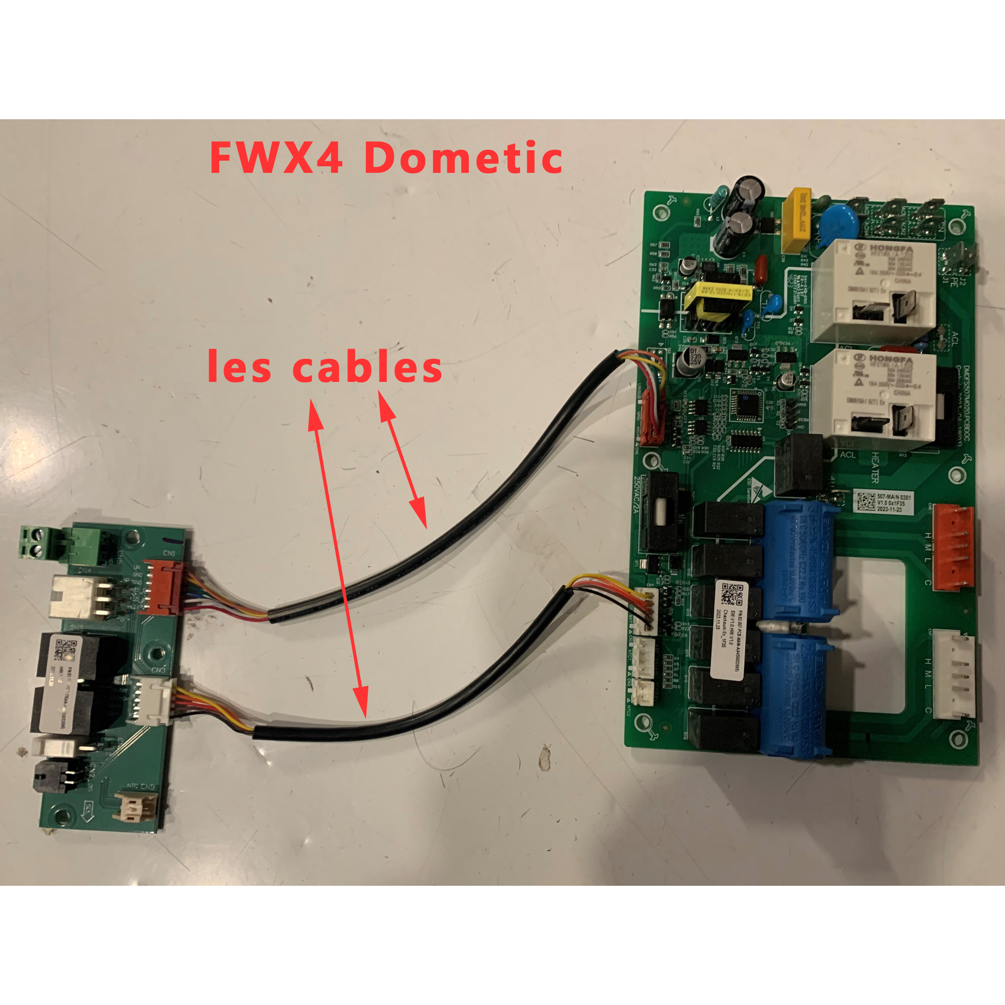 Dometic Freshwell FWX4 cables entre MAIN PCB et PCB, cables entres les deux electroniques – Image 5