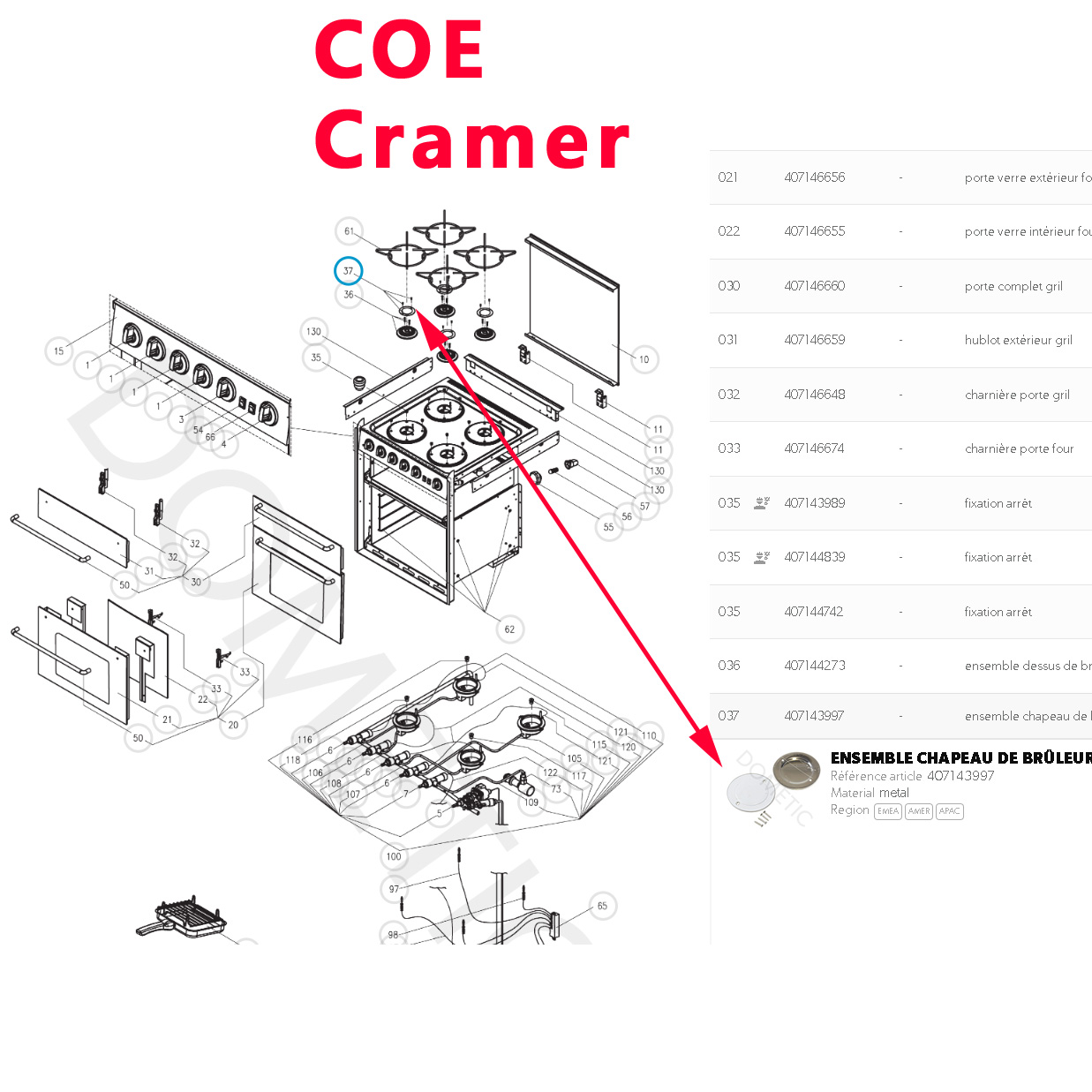 Cramer, 2 couvercles Ø 60 mm et leurs visses de dessus de bruleur des gazinières CE99, CEOO-Mini, EK3000, KSK-2007 camping-car par Dometic – Image 4