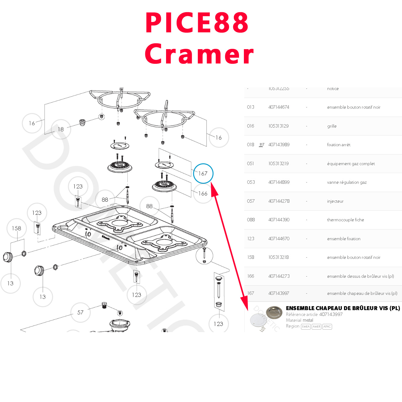 Cramer, 2 couvercles Ø 60 mm et leurs visses de dessus de bruleur des gazinières CE99, CEOO-Mini, EK3000, KSK-2007 camping-car par Dometic – Image 6
