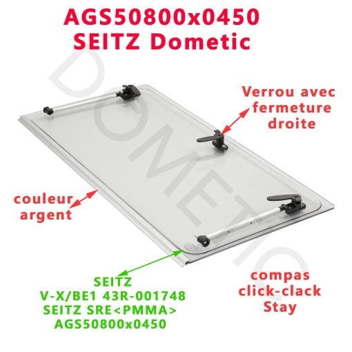 Vitre De Remplacement 718x534 Mm Pour Baie Seitz 750x600 – Double Vitrage, Gris, Fenêtre Camping-car