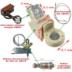 Disjoncteur thermoélectrique dans le robinet thermostatique AC V85 par Dometic