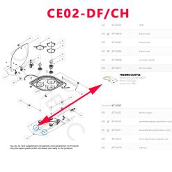 Alternative view of Cramer thermocouple pour gazinieres EK 2000, Cramer, CE 00/04/06/08/09/99, COE, CMEK 2000, K840x436, K860x452