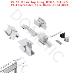 Baie : S5, S6, D Lux Top hung, D10.5, D-Lux.5, P6.4 Fixfenster, P6.5, Roller blind 3000, kit de montage par Dometic