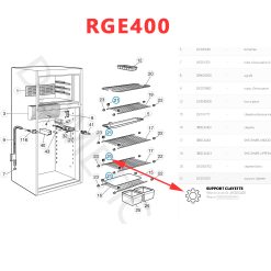Alternative view of Support balconnet pour RGE400, S210GE par Dometic