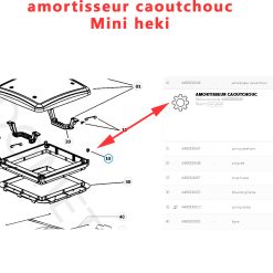 Amortisseur caoutchouc MiniHeki Art1534, 1405ZB par Dometic