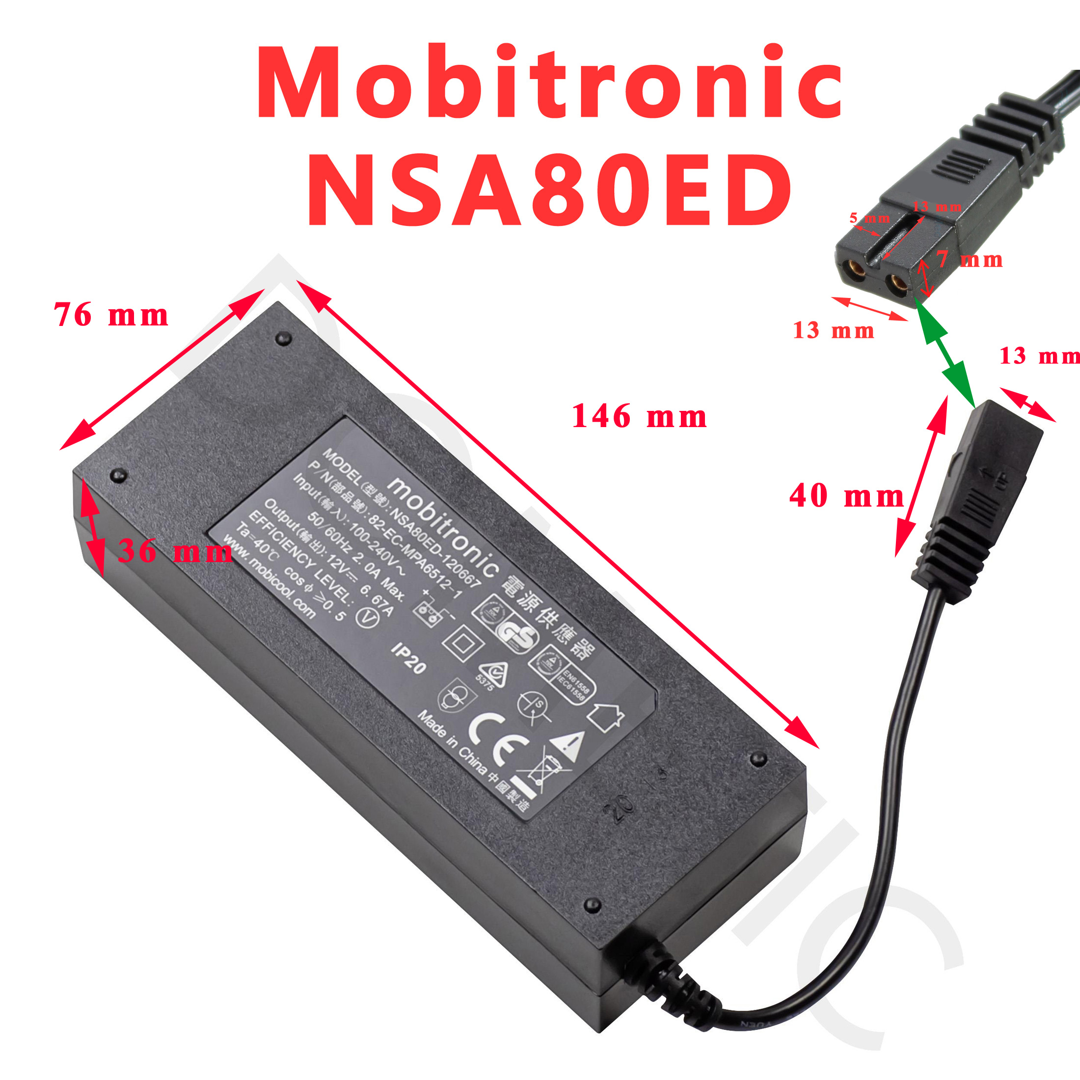 Convertisseur de tension Mobitronic du 220V en 12V, NSA80ED-120667 ou SOY-1200667-468, 82-EC-MPA6512-1 pour les réfrigerateurs à tiroir DM50