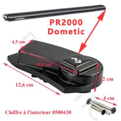 Capot noir coté DROIT pour store B350-series, PR2000 par Dometic