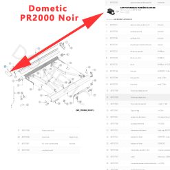 Alternative view of Capot noir coté GAUCHE pour store PR2000 par Dometic