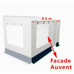Auvent à fixer sur le store latéral du camping-car, Camproom Front 3,50 m, panneau avant (pas les cotés) du store extérieur par Dometic
