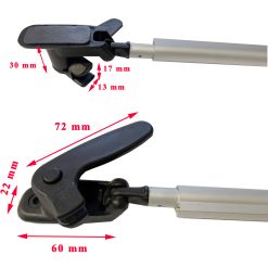 Alternative view of Paire de compas par friction, ou vérins avec poignée pour les baies S4, S5 ayant une hauteur de 50 cm AM1019126680500, AM1019101126680500 par Dometic, Seitz
