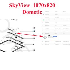 Heki, Skyview, engrenage de la manivelle pour lanterneaux : Heki 1, Heki 3, Skyview par Dometic – Image 3