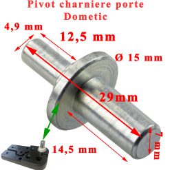 Pivot charniere pour les réfrigerateurs RH418, RH423, RH429, RH439, RH439 par Dometic