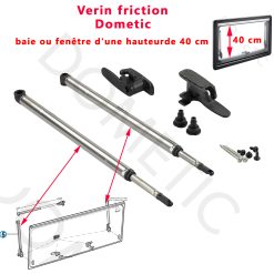 Paire de compas par friction, ou vérins avec poignée pour les baies S4 ayant une hauteur de 40 cm par Dometic, Seitz