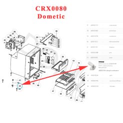 Alternative view of Dometic, vidange condensation CRE0050, CRE0065, CRE0080 CRX0050, CRX0065, CRX0080 CRX0110, CRX0140, CRX1050, CRX1065, CRX1080, CRX1110,  CRX1140