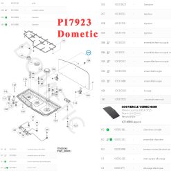 Alternative view of Dometic, plaque en verre noir pour gazinière PI7923