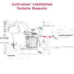 Alternative view of Activateur de ventilation sur la cassette Dometic pour toilette CT, CTLP, CTS, CTW