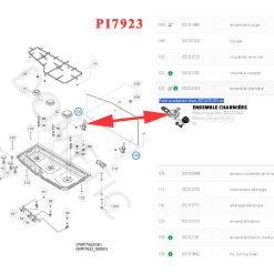 Alternative view of Dometic, charnière complète pour plaque en verre de réchauds camping-car : KSK200, MO9523, PI7823, PI7923, PI9823, PIKSK200