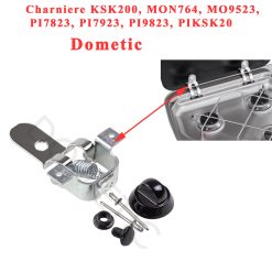 Dometic, charnière complète pour plaque en verre de réchauds camping-car : KSK200, MO9523, PI7823, PI7923, PI9823, PIKSK200