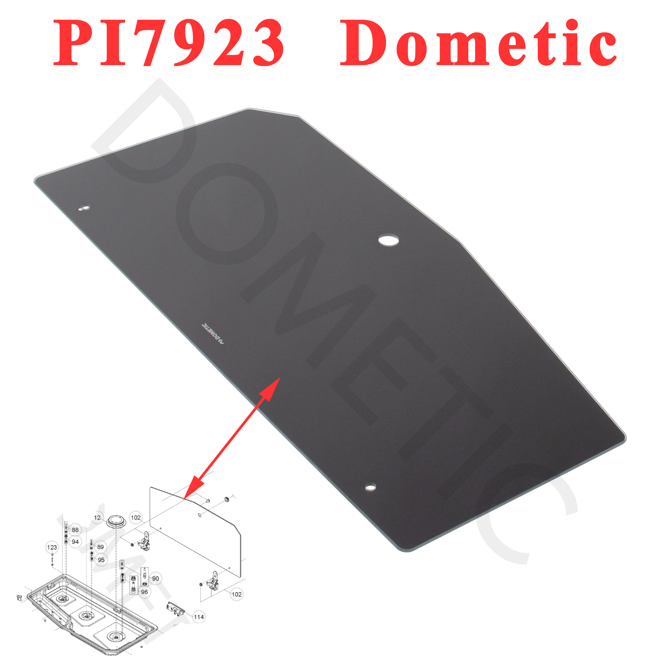 Dometic, plaque en verre noir pour gazinière PI7923 – Image 3