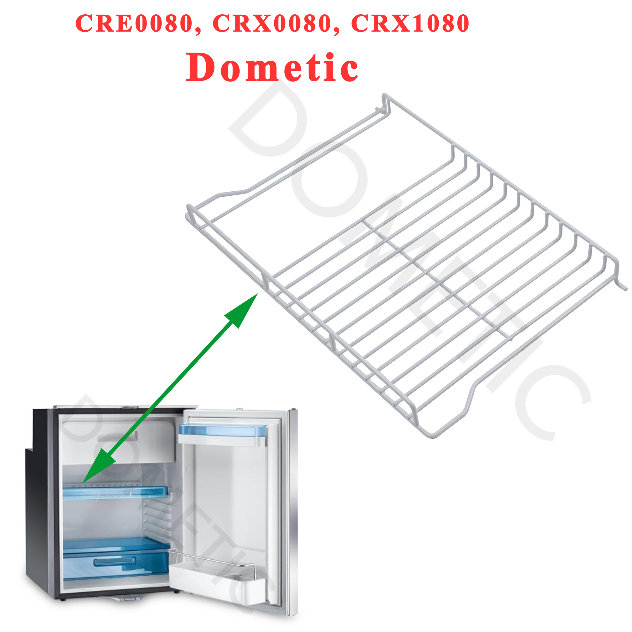 Dometic, clayette, ou étagère ou grille des réfrigerateurs CRE0080, CRX0080, CRX1080