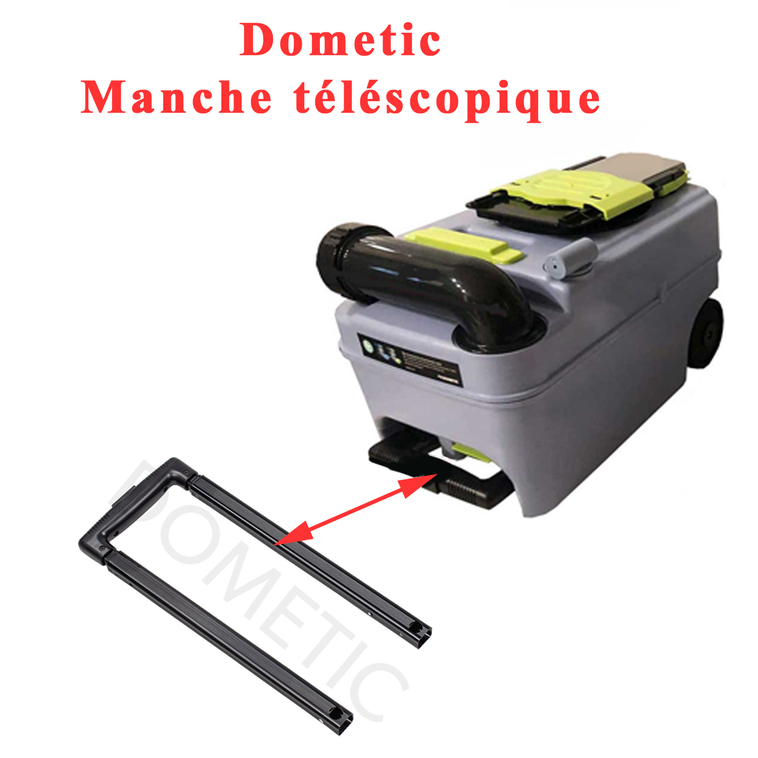Manche télescopique de la cassette Dometic Toilette CT, CTLP, CTS et CTW