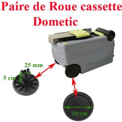 Dometic, paire de roulette de la Cassette des toilette CT, CTLP, CTS et CTW