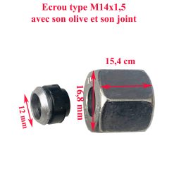 Un écrou de type M14x1,​5 avec son olive, doté d'un joint en caoutchouc, pour la vanne gaz GV100 de Dometic – Image 5