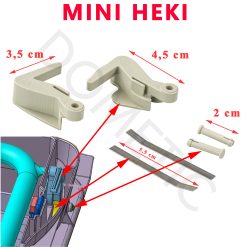 Dometic, paire de crochets de verrouillage (droit et gauche) PA6 GF30 pour dôme ou lanterneau du nouveau hublots Mini Heki par Dometic