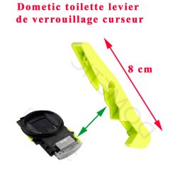 Alternative view of Dometic, levier de verrouillage du curseur de la cassette des toilettes CT, CTLP, CTS et CTW