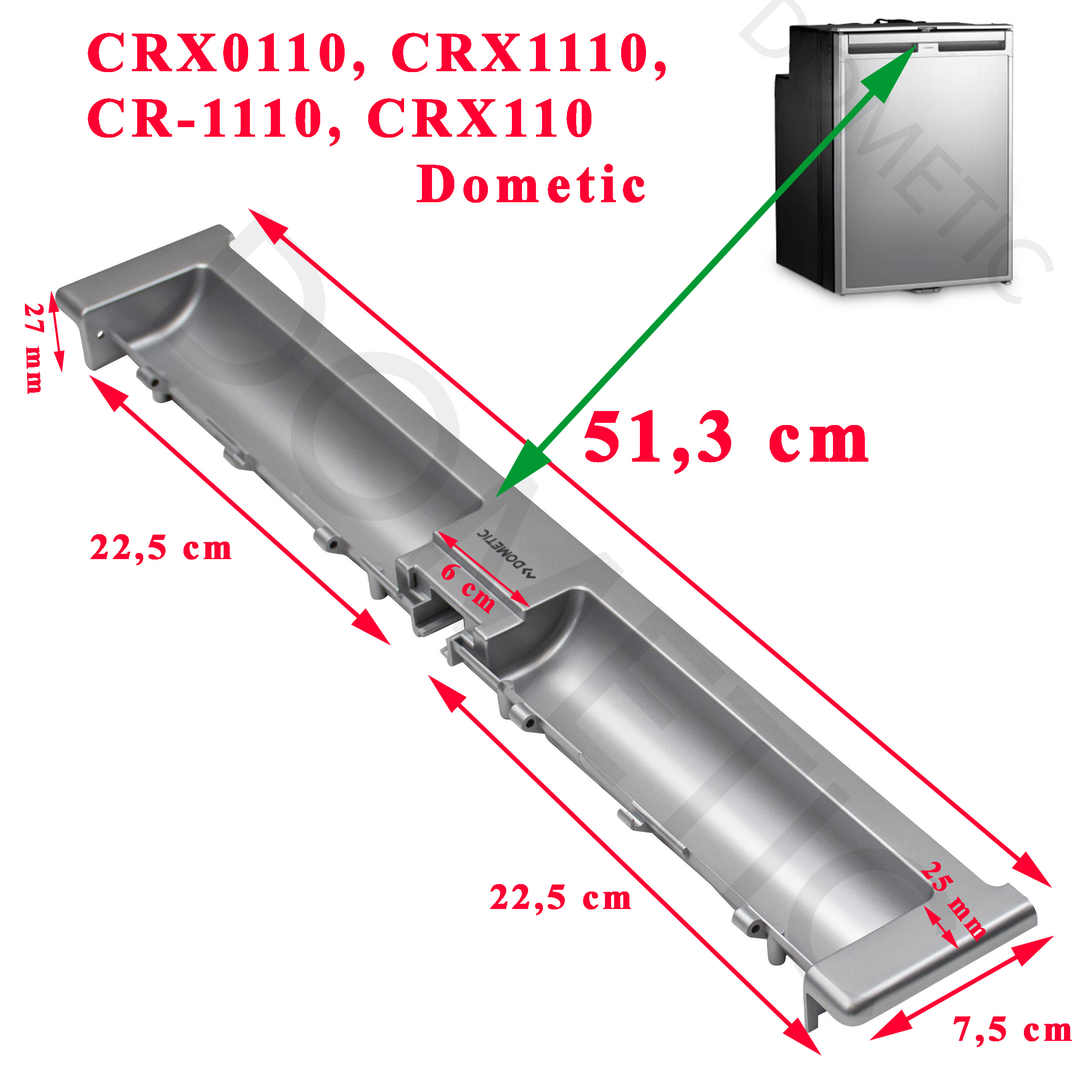 dometic, fixation prise de la porte des CRX0110, CRX1110, CR-1110, CRX110, CR-0110