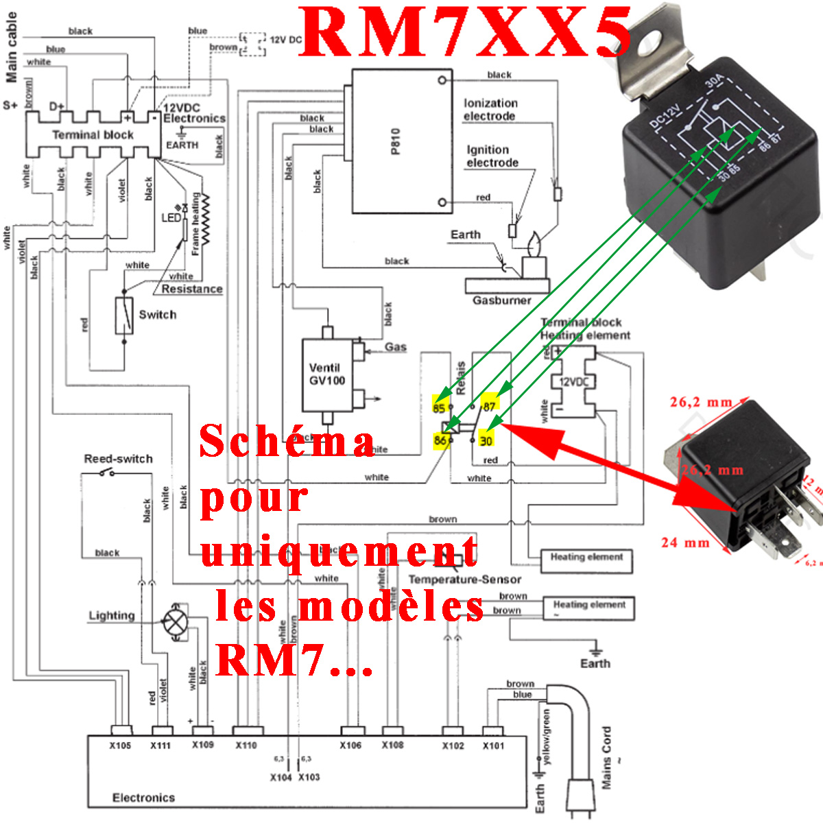 Dometic, relais des refrigerateurs absorption 30 A pour les modèles RML8, RML9, RMS8, RMSL8, RMT7 – Image 4