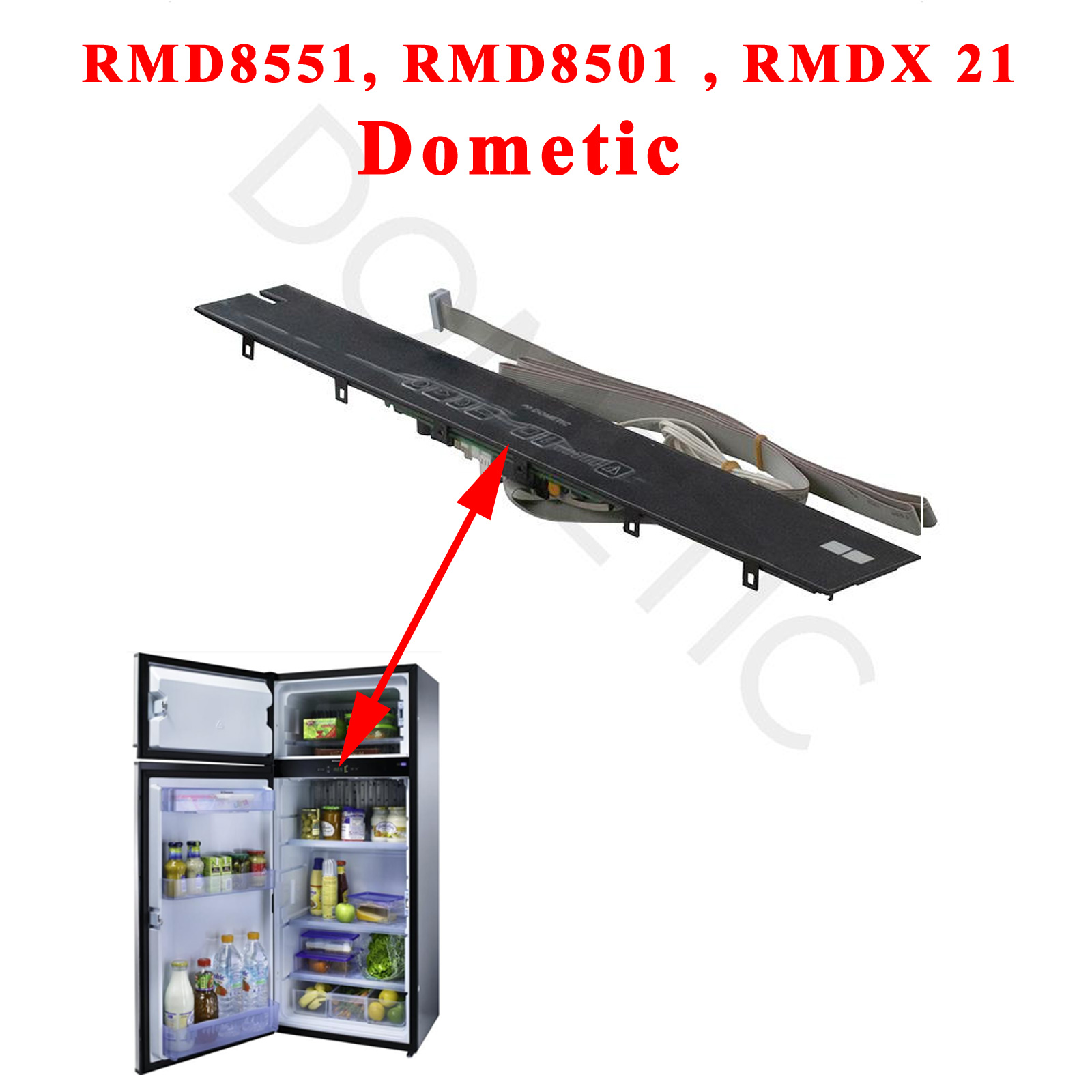 Dometic, panneau de commande porte GAUCHE 289 0644-00 pour réfrigérateur RMD8551, RMD8501, RMDX 21