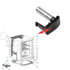 Alternative view of Dometic DS200, DS400, DS600, pivot ou axe de charnière superieur