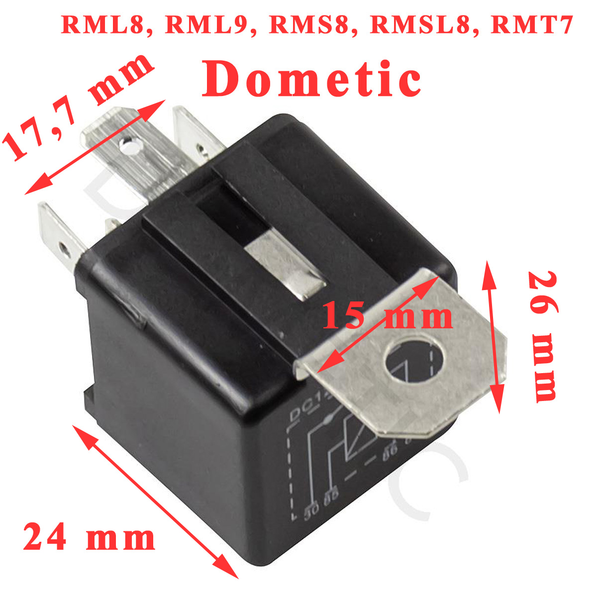 Dometic, relais des refrigerateurs absorption 30 A pour les modèles RML8, RML9, RMS8, RMSL8, RMT7