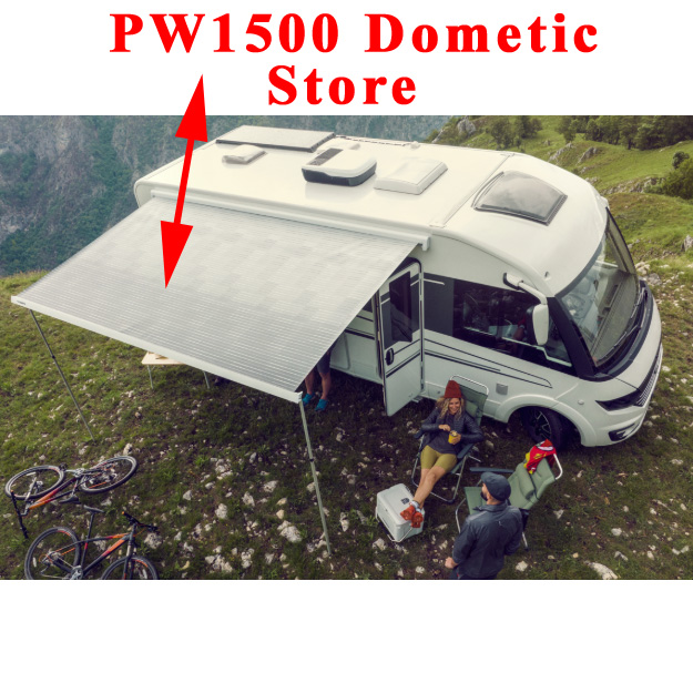Dometic PerfectWall PW 1500 - Store extérieur à montage mural pour camping-car ou caravane - Longueur 5 m