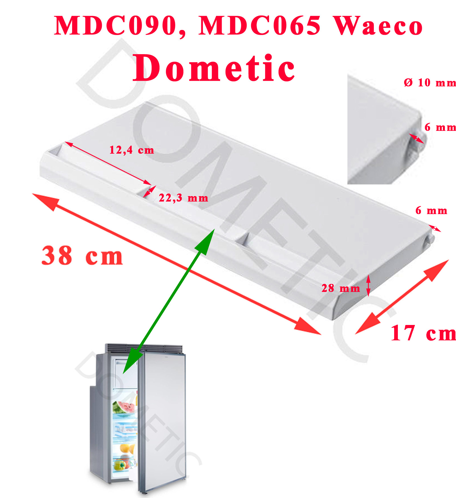 Waeco, porte freezer des réfrigerateurs MDC090, MDC065, MDC110