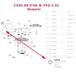 Cramer, Dometic, plaque en verre pour gazinière CE04-DF/CSK-R-TFZ-I
