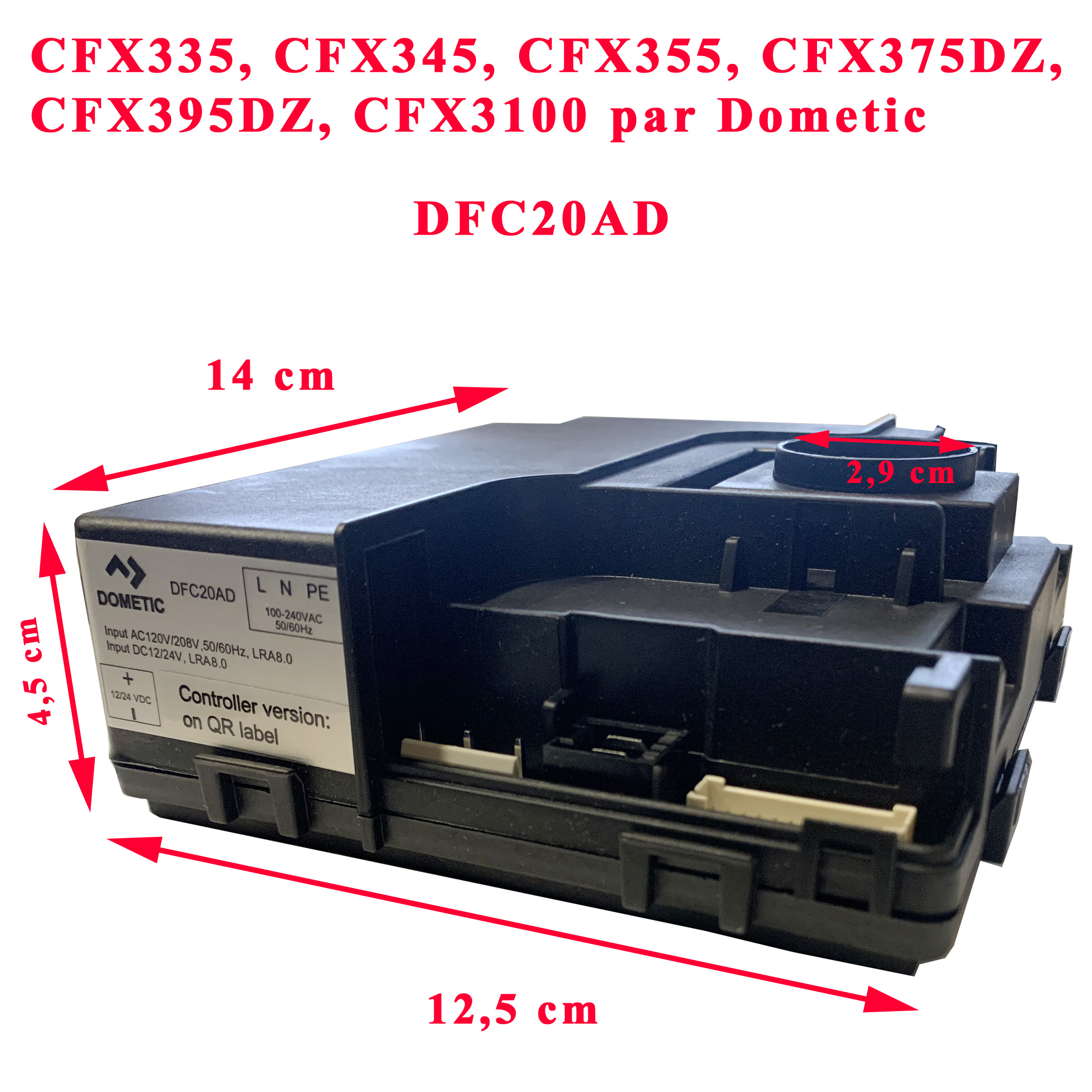 Dometic, connection brique DFC20AD pour CFX335, CFX345, CFX355, CFX375DZ, CFX395DZ, CFX3100 par Dometic