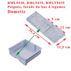 Dometic poignée ou façade du bac à légumes tirroir RML9430 RML9435 RMLT9435